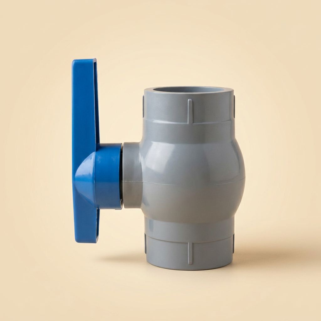 PVC Ball Valve Blue Handle